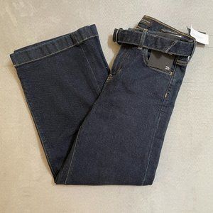 Banana Republic High-Rise Wide-Leg Crop Jean in Dark Wash